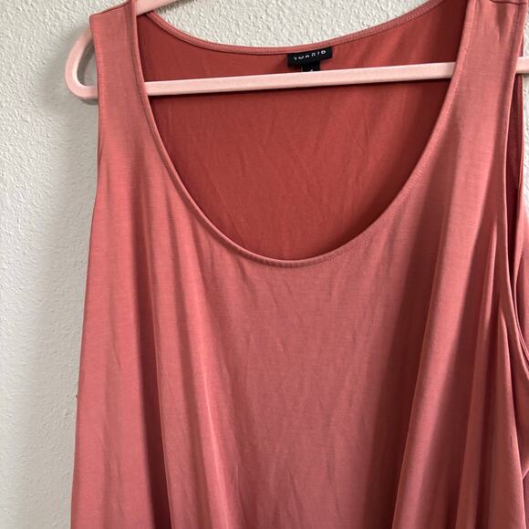 Torrid Knot Front Tank Top Stretchy Sleeveless Dusty Rose Women's Plus Size 4XL - Picture 3 of 10